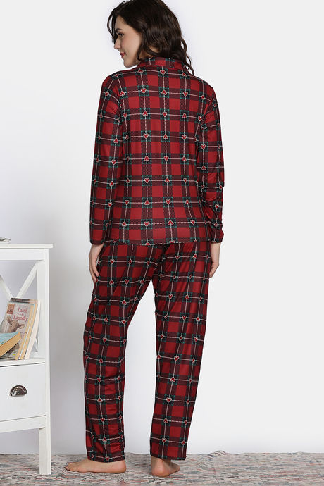 Zivame Mickey Mania Knit Poly Pyjama Set - Rio Red — image 4